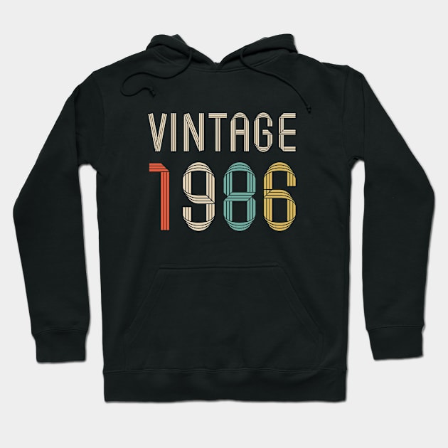 Vintage 1986 35 years old birthday Hoodie by hoopoe